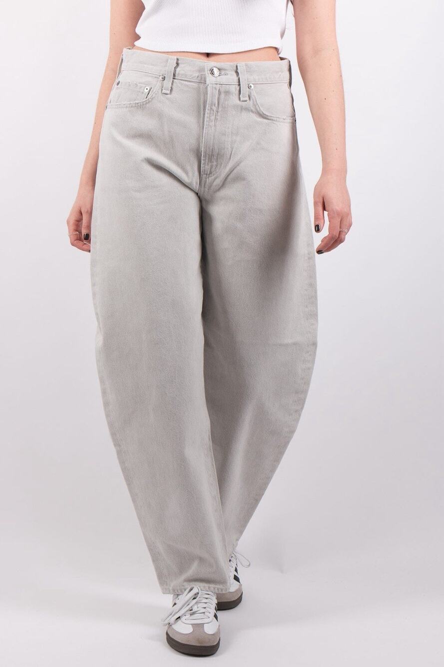 AGOLDE‎ Balloon Barrel Jeans Tarnish Pale Grey Wide Leg High Rise NEW Womens 31